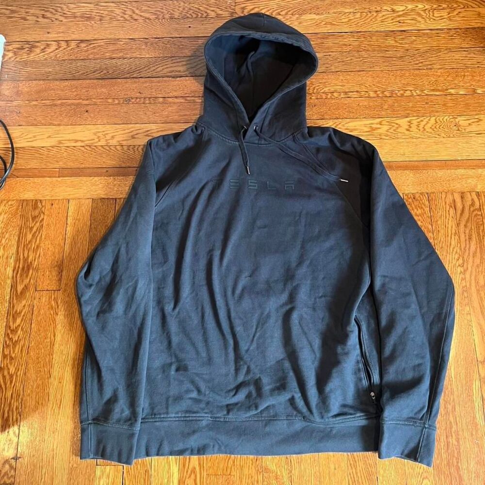 Faded boxy Tesla‎ hoodie